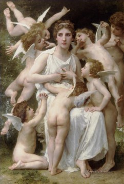 William Adolphe Bouguereau Painting - Lassaut angel William Adolphe Bouguereau